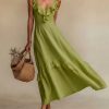 robe longue légère vert
